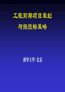 工程前期项目策划与招投标策略