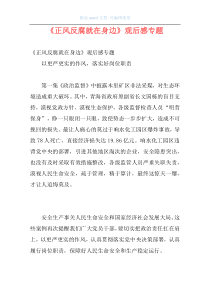 《正风反腐就在身边》观后感专题