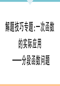 中考数学解题技巧专题练习：一次函数的实际应用——分段函数问题