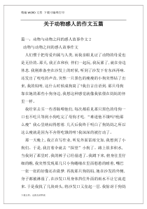 关于动物感人的作文五篇