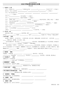 2018年中考必背古诗词文60首原文及理解背诵测试(附答案)