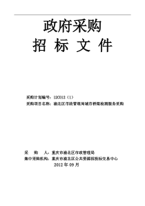 市政局桥梁检测服务招标文件