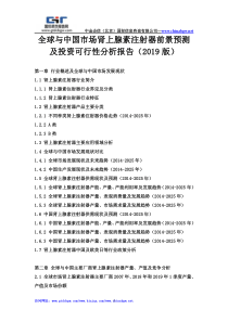 全球与中国市场肾上腺素注射器前景预测及投资可行性分析报告(2019版)