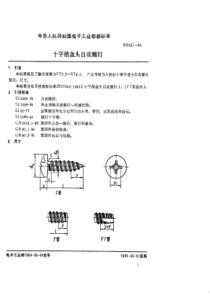 SJ  2497-84 紧固件 十字槽盘头自攻螺钉