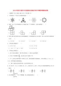 四川省巴中市恩阳区实验中学2019年中考数学模拟试卷（含解析）