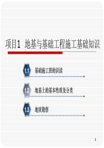 项目1地基与基础工程施工基础知识