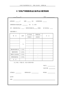 5.7房地产销售部奖金及备用金分配明细表