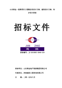 建筑设计方案、初步设计招标文件(定稿)