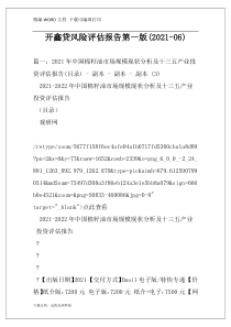 开鑫贷风险评估报告第一版(2021-06)