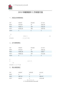 【房地产精品文档】XXXX年襄樊楼市2月销售月报.