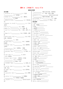 陕西省2019中考英语复习 知识梳理 课时15 八下 Units 9-10（基础知识梳理）检测