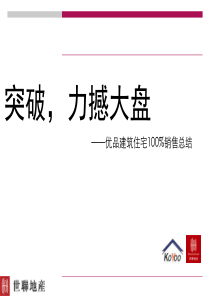 地产优品建筑住宅100销售总结