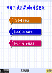 项目三 使用Word制作登记表