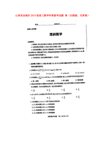 山西省运城市2019届高三数学冲刺联考试题 理（扫描版，无答案）