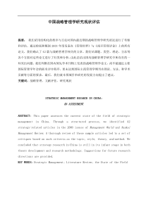 中国战略管理学研究现状评估(ppt28)(1)