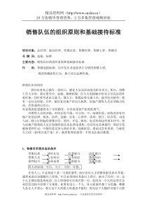 房地产行业-销售队伍的组织原则&基础接待标准