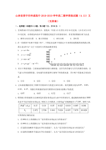 山西省晋中市和诚高中2018-2019学年高二数学周练试题（4.13）文（无答案）