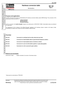 SN 120-1-2005 Hardness conversion table introducti