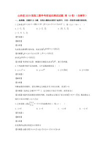 山西省2019届高三数学考前适应测试试题 理（A卷）（含解析）