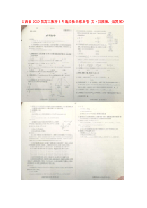 山西省2019届高三数学3月适应性训练B卷 文（扫描版，无答案）