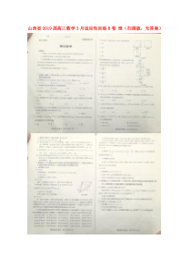 山西省2019届高三数学3月适应性训练B卷 理（扫描版，无答案）