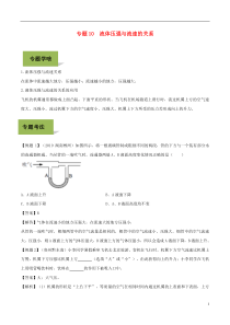 初中物理复习-流体压强与流速的关系