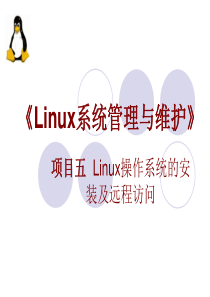 项目五 Linux操作系统的安装及远程访问