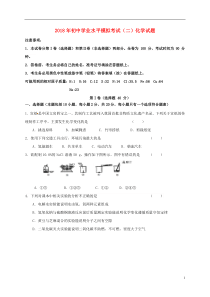 山东省潍坊市寿光世纪学校2018届九年级化学模拟考试试题（二）