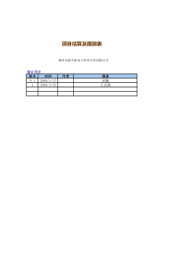 项目估算及跟踪表