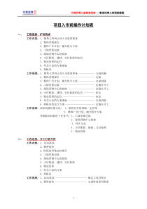 项目入市前操作计划(1)