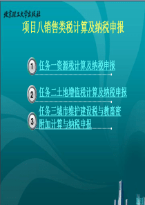 项目八企业税费计算与纳税申报