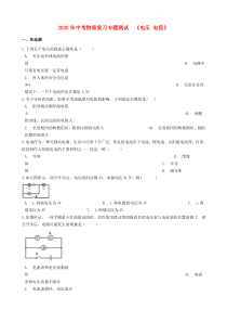 2020年中考物理复习《电压 电阻》专题测试