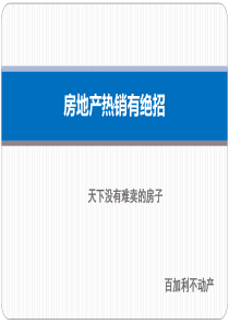 百加利房地产销售有绝招