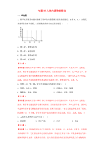 2020年中考生物考点专项突破题集八 人体内废物的排出（含解析）