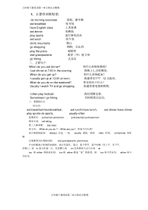 最新人教版五年级下册英语知识点整理