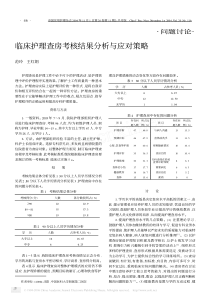 临床护理查房考核结果分析与应对策略