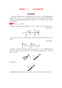 2020年春八年级物理全册 第十章 机械与人专题训练（三）杠杆与滑轮作图分层精炼 （新版）沪科版