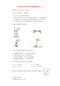 2020届九年级化学全真模拟试卷（4）（含解析）