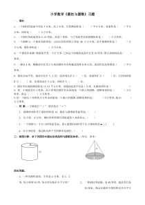 小学数学圆柱与圆锥习题集--