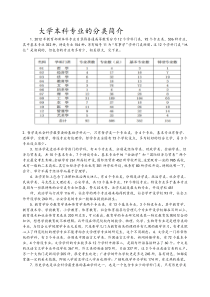 大学本科专业的分类简介