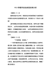 中小学教学活动典型实例分析4