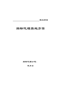 招标代理实施方案