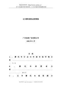 五羊摩托车品牌策略报告