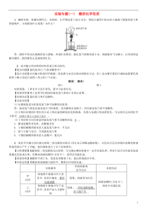 （河南专版）2018年秋九年级化学下册 实验专题（一）酸的化学性质习题 （新版）新人教版