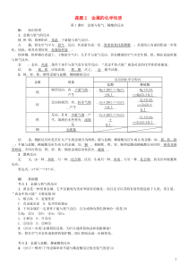 （河南专版）2018年秋九年级化学下册 第八单元 金属和金属材料 课题2 金属的化学性质习题 （新版