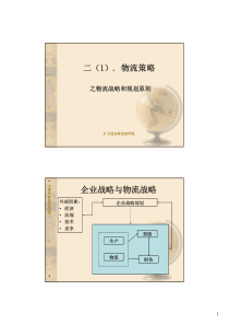 二(1)、物流策略-物流战略和规划原则