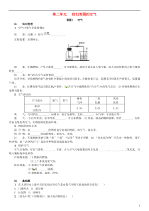 （河南专版）2018-2019版九年级化学上册 第二单元 我们周围的空气 课题1 空气（增分课练）试