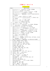 （贵阳专版）2019中考英语总复习 第1部分 教材知识梳理篇 八上 Units 7-8（精讲）检测