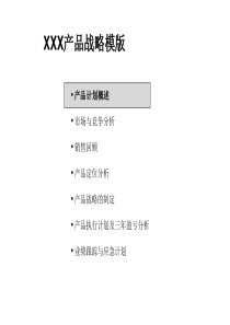 产品战略模板