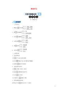 （广西专用）2019中考语文 文言文基础过关28 醉翁亭记